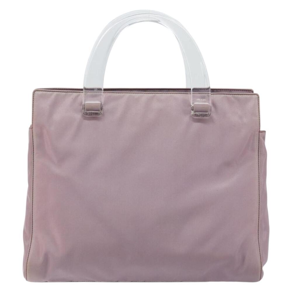 PRADA Hand Bag Nylon Lavende Silver Auth 159273 - Picture 2 of 16